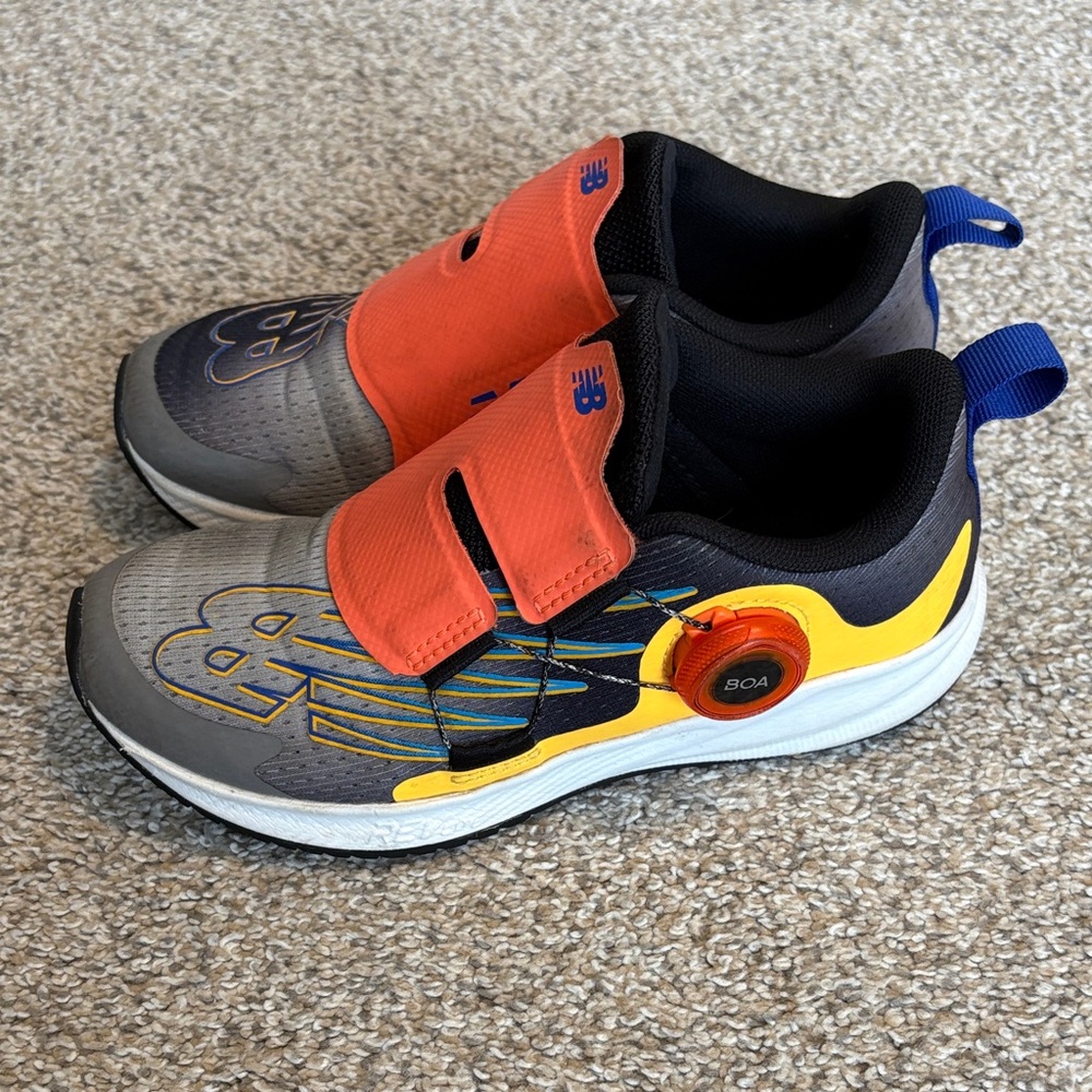 New Balance Kids' Orange and Gray Sneakers - Picture 5 of 7